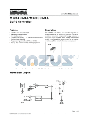 MC33063 datasheet - SMPS Controller