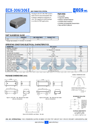 ECS-.327-12.5-17 datasheet - SMD TUNING FORK CRYSTAL