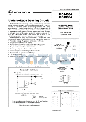 MC33064D-5 datasheet - Undervoltage sensing circuit