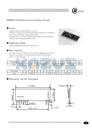 HM9903C datasheet - HM9903C SLIC(Subscriber Line Interface Circuit)