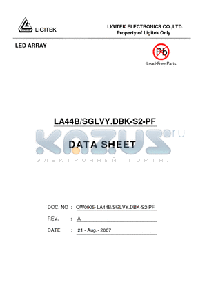 LA44B-SGLVY.DBK-S2-PF datasheet - LED ARRAY