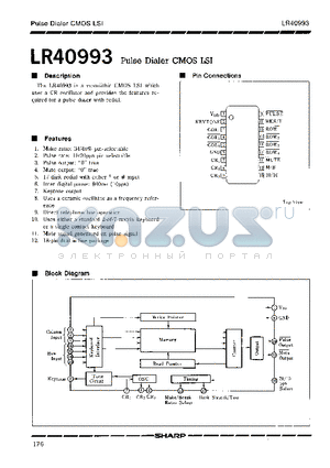 LR40993 datasheet - Pulse Dialer CMOS LSI