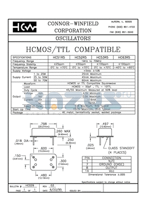 HC63R5 datasheet - HCMOS/TTL COMPATIBLE