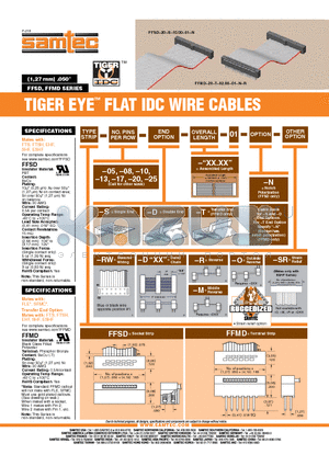 FFSD-25-D-18.75-01-N datasheet - TIGER EYE FLAT IDC WIRE CABLES