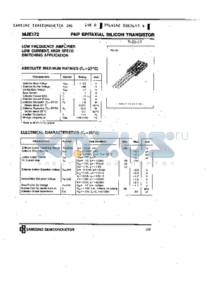MJE172 datasheet - PNP (LOW FREQUENCY AMPLIFIER)