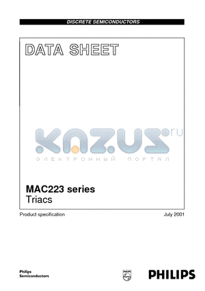 MAC223 datasheet - Triacs