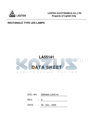 LA55141 datasheet - RECTANGLE TYPE LED LAMPS
