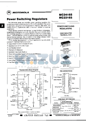 MC33165P datasheet - POWER SWITCHING REGULATORS