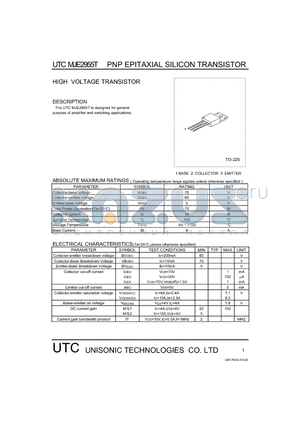 MJE2955T datasheet - HIGH VOLTAGE TRANSISTOR