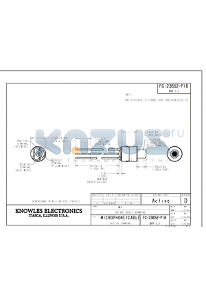 FG-23652-P16 datasheet - MICROPHONE / CABLE