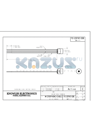 FG-23742-D36 datasheet - MICROPHONE / CABLE