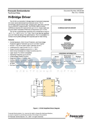 MC33186VW1/R2 datasheet - H-Bridge Driver