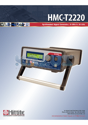 HMC-T2220 datasheet - SYNTHESIZED SIGNAL GENERATOR, 10 MHz to 20 GHz