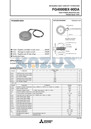 FG4000BX-90DA datasheet - HIGH POWER INVERTER USE PRESS PACK TYPE