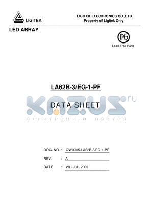 LA62B-3-EG-1-PF datasheet - LED ARRAY