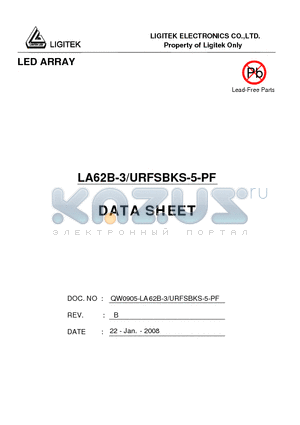 LA62B-3-URFSBKS-5-PF datasheet - LED ARRAY