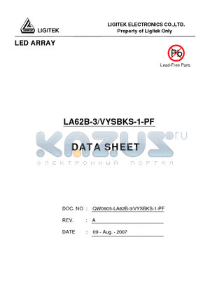 LA62B-3-VYSBKS-1-PF datasheet - LED ARRAY