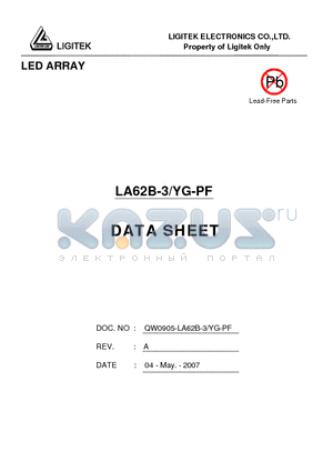 LA62B-3-YG-PF datasheet - LED ARRAY