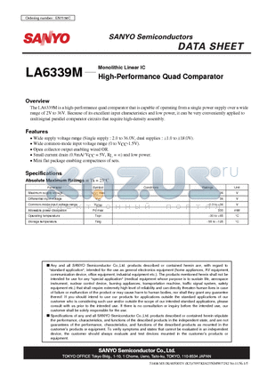 LA6339M datasheet - High-Performance Quad Comparator