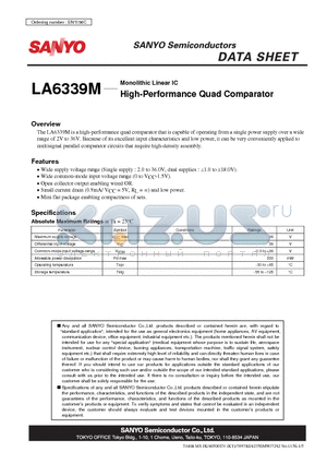 LA6339M_08 datasheet - High-Performance Quad Comparator