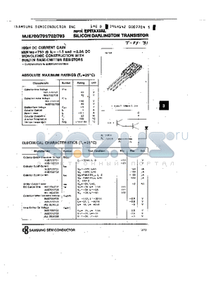 MJE700 datasheet - NPN (HIGH DC CURRENT GAIN)