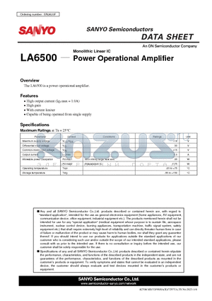 La6500 характеристики схема подключения