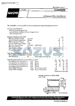 LA6532M datasheet - 4-Channel BTL-Use Driver