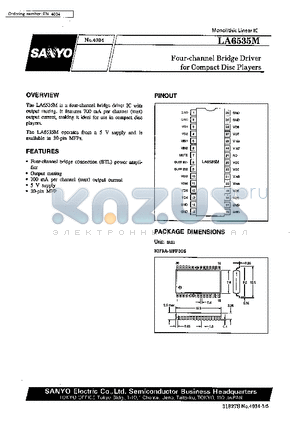 LA6535M datasheet - Four-channel Bridge Driver for Compact Dise Players