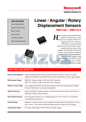 HMC1512 datasheet - Linear / Angular / Rotary Displacement Sensors