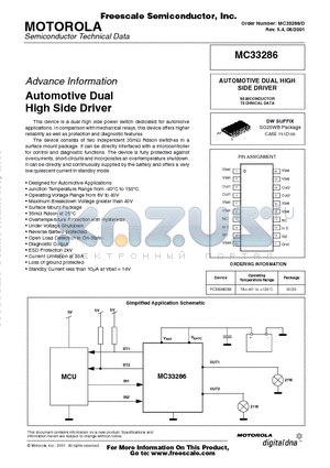 MC33286 datasheet - Automotive Dual