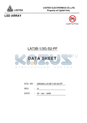 LA73B-1-3G-S2-PF datasheet - LED ARRAY