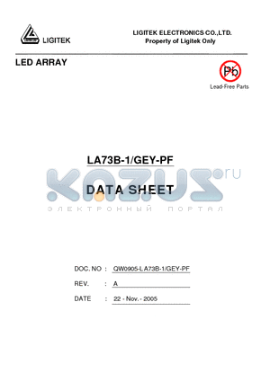 LA73B-1-GEY-PF datasheet - LED ARRAY