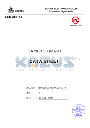 LA73B-1-GXX-S2-PF datasheet - LED ARRAY