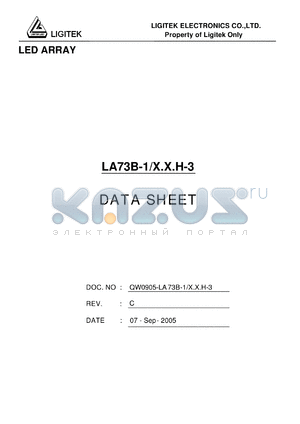 LA73B-1-X.X.H-3 datasheet - LED ARRAY
