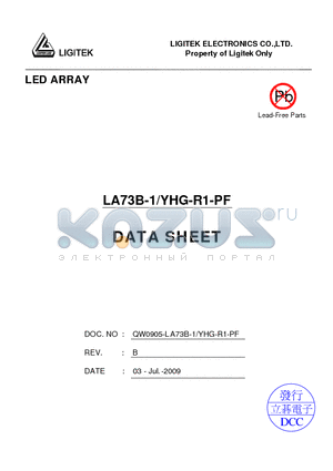 LA73B-1-YHG-R1-PF datasheet - LED ARRAY