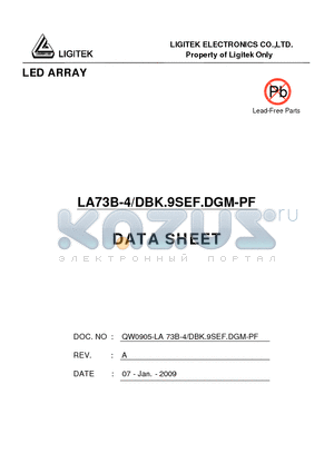 LA73B-4-DBK.9SEF.DGM-PF datasheet - LED ARRAY