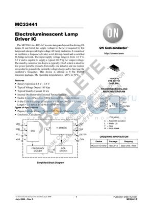 MC33441_06 datasheet - Electroluminescent Lamp Driver IC