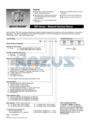 7091-41-DH3-A1 datasheet - Network Interface Device