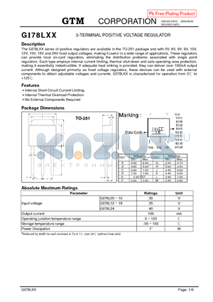 GI78L12 datasheet - 3-TERMINAL POSITIVE VOLTAGE REGULATOR