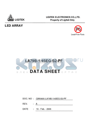 LA79B-1-4SEG-S2-PF datasheet - LED ARRAY