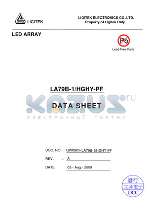 LA79B-1-HGHY-PF datasheet - LED ARRAY