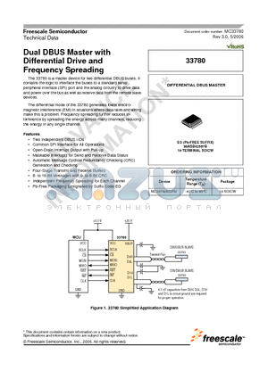 MC33780EG/R2 datasheet - Dual DBUS Master with Differential Drive and Frequency Spreading