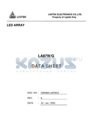 LA87W-G datasheet - LED ARRAY