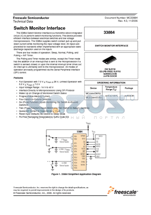 MC33884DWR2 datasheet - Switch Monitor Interface