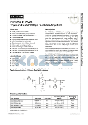 FHP3450 datasheet - Triple and Quad Voltage Feedback Amplifiers