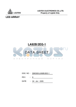 LA92B-2EG-1 datasheet - LED ARRAY
