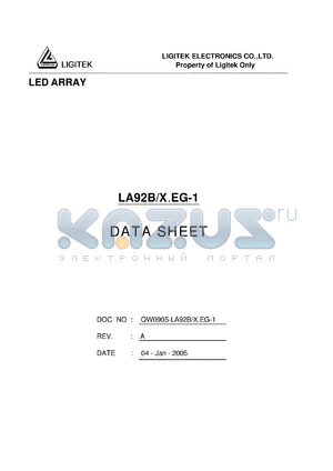 LA92B-X.EG-1 datasheet - LED ARRAY