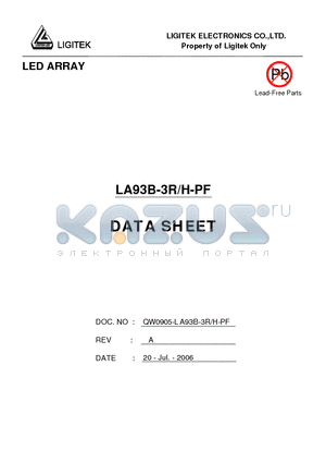 LA93B-3R-H-PF datasheet - LED ARRAY