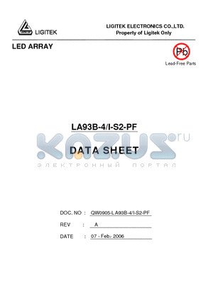 LA93B-4-I-S2-PF datasheet - LED ARRAY