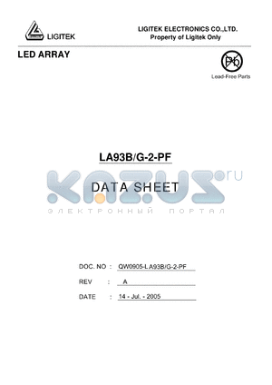 LA93B-G-2-PF datasheet - LED ARRAY